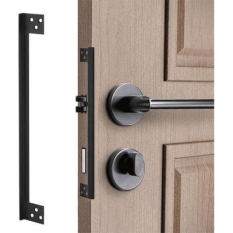 Installation Protector Steel Hardness Elegant Finish Black Blunt Latch