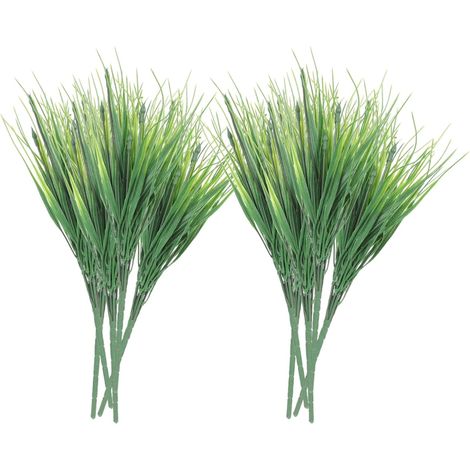 10 Pièces de Faux Gazon en Plastique Vert, Plante Artificielle sans Entretien, Décoration Polyvalente pour DIY et Fêtes de Mariage (1/5)