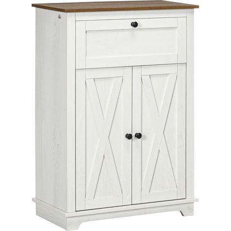 Buffet 2 portes GRETA bois et blanc (1/5)