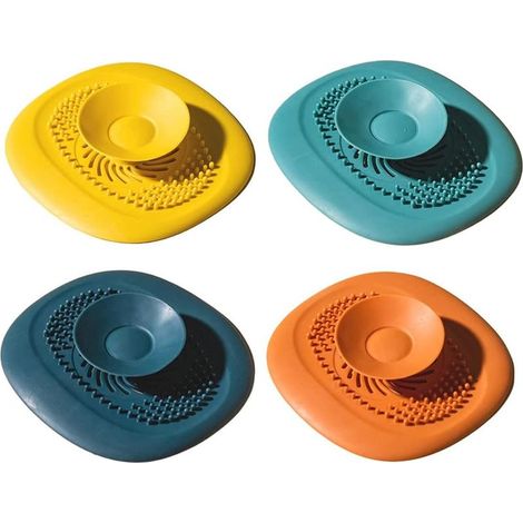 Filtre Evier - Filtre Drain Sol Silicone pour Salle De Bains Douche et Evier - 4 Pièces (1/5)