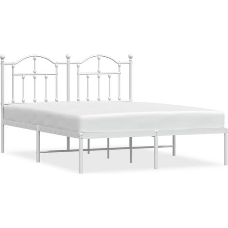 Maison Exclusive - Estructura cama sin colchón con cabecero metal