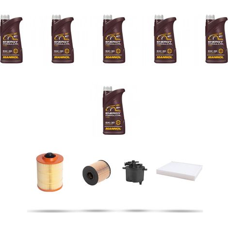 Kit tagliando 4 FILTRI e 6L OLIO compatibile con Ford Galaxy II 2.2 Tdci 129kw dal 2008 (1/5)