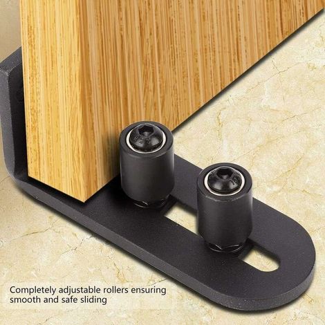 Guide de plancher coulissant réglable en acier au carbone, matériel de porte de grange, reste, guides de canal de rouleau, matériel de porte coulissante, accessoire,T-Audace (1/4)