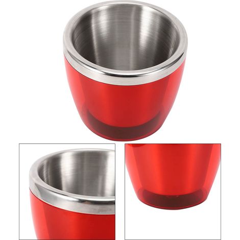 Nouveau mini seau à glace en acier inoxydable, seau à glaçons compact pour vin rouge, vin, bar, KTV, champagne et bière. (1/5)