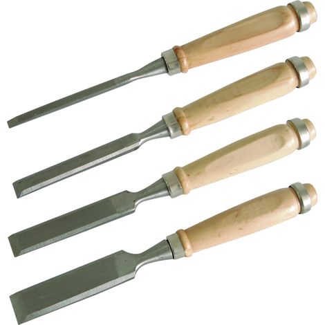 Outil du menuisier Mega set de ciseaux à bois 4 pcs avec étui plastique