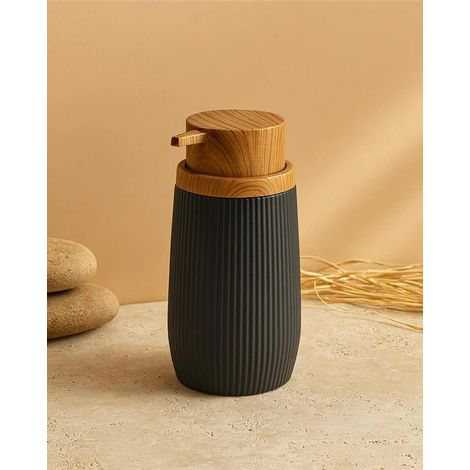 Dispenser sapone in plastica nero London (1/2)