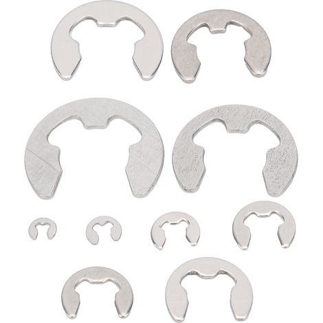 200 pièces Circlips en Acier Inoxydable 304, Assortiment de Frettes Circlip pour Mécanique et Industrie, Dimensions M1.5 à M10 (1/5)