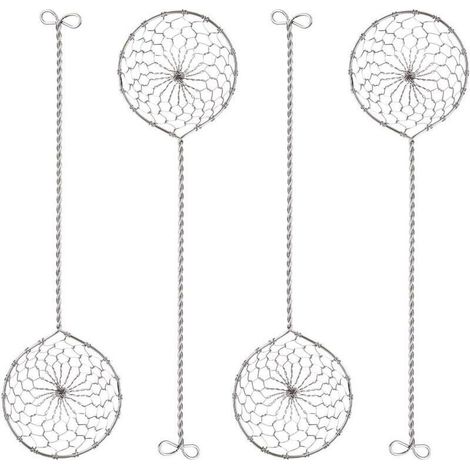Lot de 4 Passoires à Fondue en Acier Inoxydable - 6,5cm x 23,5cm Écumoires à fondue (1/5)