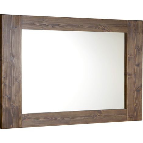 BRAND Miroir avec cadre en bois 100x80cm, épicéa teinté (1/2)