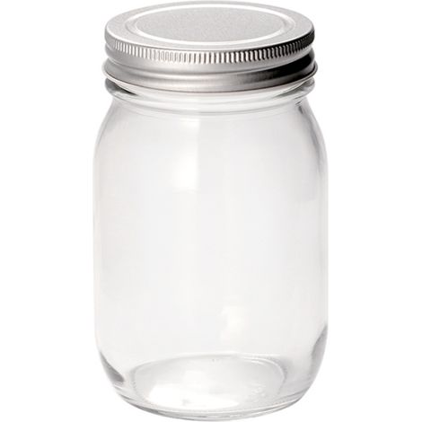 Kerzenglas mit silbernem Deckel – 380 ml (1/3)