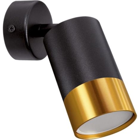 Spot en saillie Orientable NOIR et OR pour Ampoule GU10 - SILAMP (1/2)