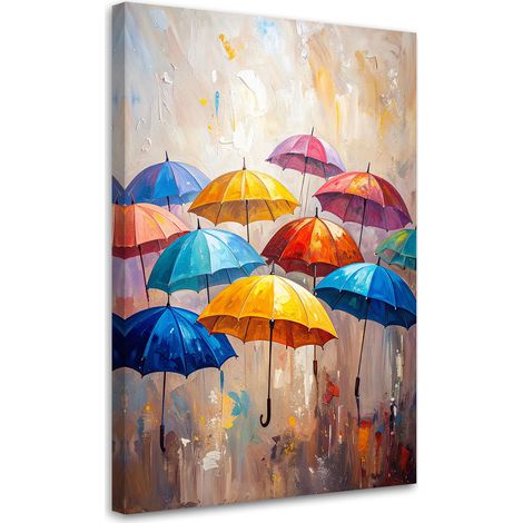 Quadro su tela, Ombrelli colorati Astratto - 40x60 (1/2)
