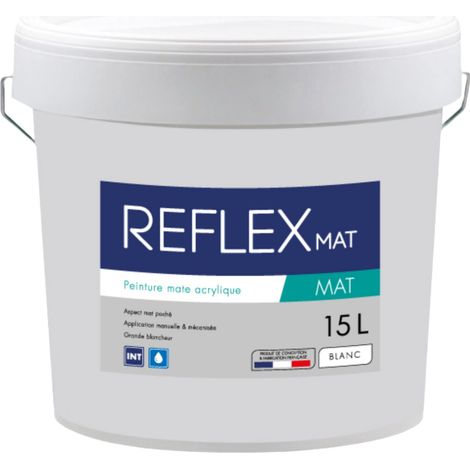 Krome Reflex Mat - Peinture acrylique intérieur murs et plafonds 15L Conditionnement: 15L - Couleur: BLANC