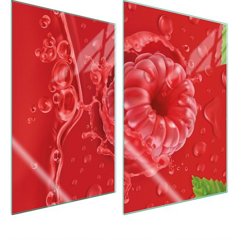 PIASTRA PROTETTIVA IN VETRO PER CUCINA 2x35x52 LAMPONE (1/5)