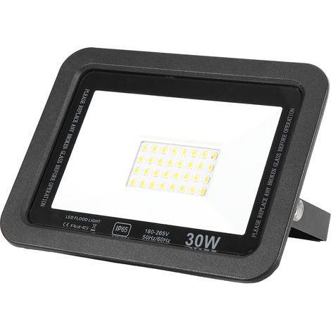 Projecteur LED Étanche 30 W - Pour Extérieur Jardin Cour Pelouse - Alimentation 265 V - Fixation Murale ou Au Sol (1/5)