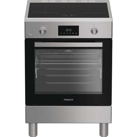 Hotpoint Ariston H6I8LMSAX cucina libera installazione inox, 60x60cm, piano induzione,forno elettrico ventilato, 73Lt, classe A. Tipo di prodotto: Cucina, Colore del prodotto: Acciai... - 869991716020