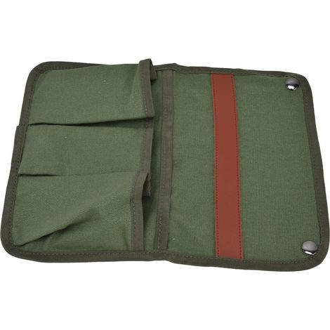 Sac de rangement suspendu, portable et léger, multifonctionnel, pour accoudoir de chaise, idéal pour le camping et les pique-niques en plein air (vert militaire). (1/5)