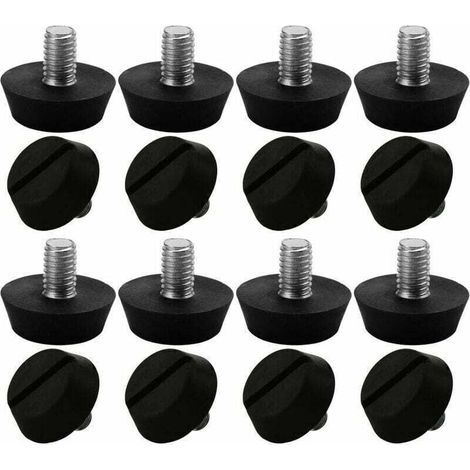 Enowelir 16 Pieds de Meubles Réglables pour Nivellement, Patins de Protection pour Tables et Chaises, M6 x 10 x 20mm
