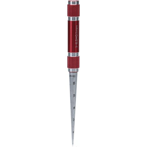 Jauge Conique en Acier Inoxydable pour Mesure de Diamètre Intérieur 1‑6.5mm