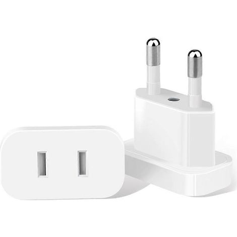 US-Stecker auf EU-Stecker Reiseladegerät Netzadapter USA auf Europa EU