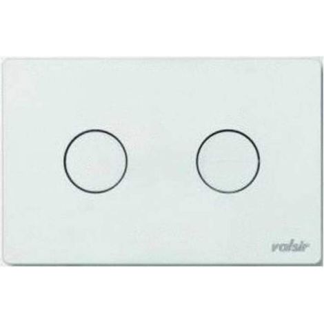 Placca doppio scarico non ingrombo bianca per cassetta incasso valsir VS0875001