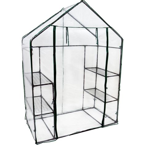 Oypla Replacement Spare PVC Cover for 3-Tier 4 Shelf Mini Walk-in Growhouse Garden Greenhouse (1/3)