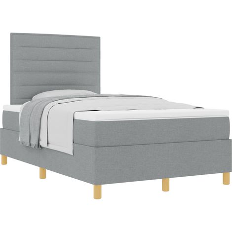 Maison Exclusive - Boxspringbett mit Matratze Hellgrau 120 x 200