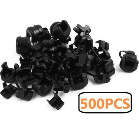 500 Pack 5P-4 Round Cable Safety Eyelet 11mm Diameter Black (5P-4 Cable 11mm Diameter Black) MUMU