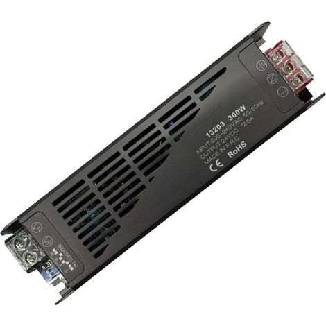 gloca Alimentatore Dimmerabile 24V, Trasformatore AC 200-240V a DC 24V Regolabile, Certificato CE RoHS, per Strisce LED e Illuminazione (300W 12.5A) (1/4)