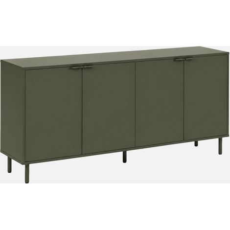 Aparador de madera y metal con 4 puertas, 160cm (1/5)