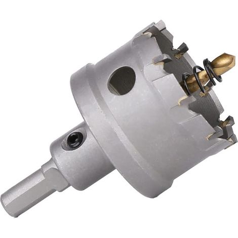 Scie cloche en carbure de tungstène - 60 mm - Pour acier inoxydable, fer, alliage, bois, plastique (1/3)