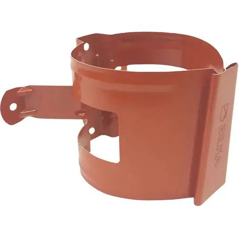 Collier de descente acier Ø90 mm – Rouge brique RAL 8004