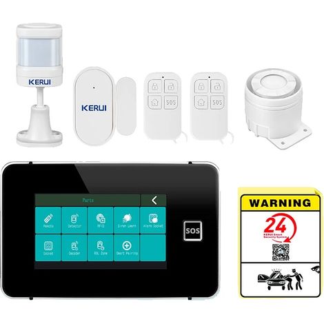 Sistema de alarma, conectividad 4G y Wi-Fi, interfaz de pantalla táctil, alarma 4G 1, enchufe europeo. (1/2)