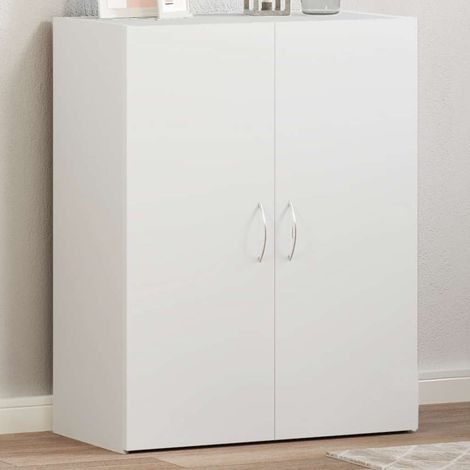 Armoire de classement avec étagères blanc en bois d’ingénierie 60 x 32 x 77,5 cm - PANGIVO (1/5)