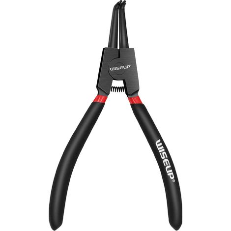 Pinces à circlips, pince intérieure incurvée à 90 ° 170mm, résistante à la rupture, ergonomique, pince circlips d'encliquetage à économie d'effort, outillage mecanique auto (1/5)