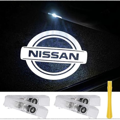 Emblème lumineux de porte Nissan, accessoire d'éclairage d'accueil à LED, compatible avec Nissan Altima Maxima Armada (1/5)