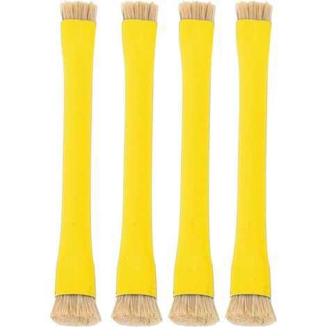 BRAVIX Brosse Antistatique, Brosse de Nettoyage de téléphone Portable à Double tête 4PCS, Poils durs, Antistatique antidérapant, poignée isolée, pour Nettoyer Les téléphones Mobiles(Jaune) (1/5)