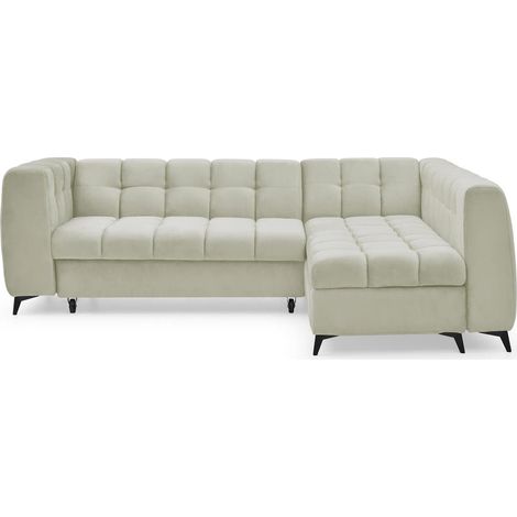 Canapé d'Angle Convertible 5 Places "Casey" 247cm Beige