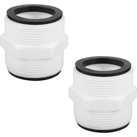 Adattatore per tubo da piscina in 2 pezzi, prolunga per tubo da giardino con 2 guarnizioni in gomma, accessori per piscina, connettore (1/5)