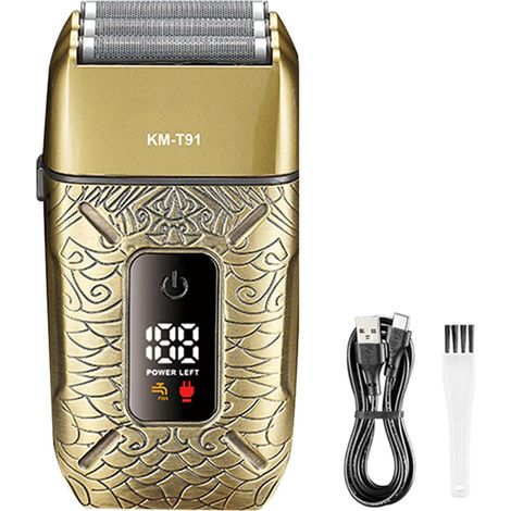 Rasoir électrique rechargeable de poche pour homme - Machine à raser à sec et humide - Portable et lavable - Machine à raser humide et sèche (1/4)