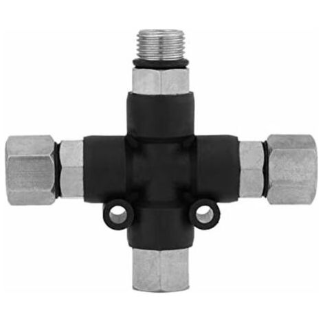 Raccord de raccord de séparateur d'air 1/8 '' 3 voies Airush Adaptateur de collecteur de flexible d'air Connecteur de pulvérisation pour aérographe (1/5)