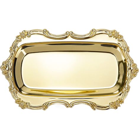 Petit plateau de service fantaisie - Plateau de service à thé et café vintage - Organiseur de bijoux élégant - Plateau de dessert - Fournitures de table pour fête d'anniversaire, mariage (1/5)