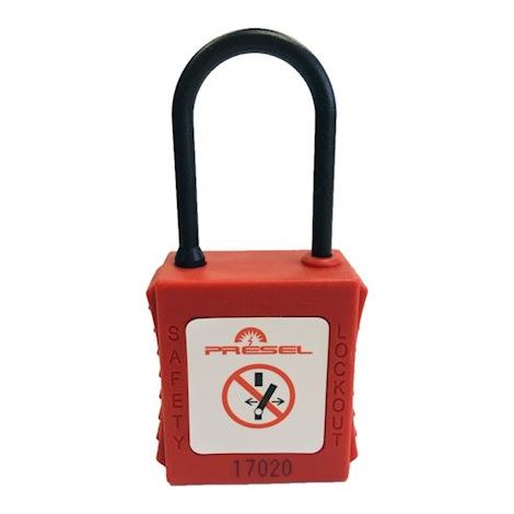 cadenas de condamnation - anse en nylon - hauteur 38 mm - diamètre 4 mm - catu pp-4-38-r-z