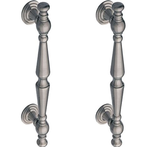 2er Set Messing Stoßgriffe Türgrifff Edelstahl Optik Haustürbeschlag Haltegriff (1/3)