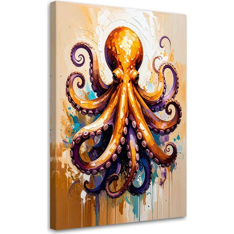 Quadro su tela, Polpo - 70x100 (1/2)