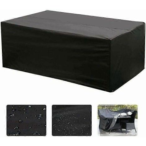 Housse de table basse d'extérieur AMSAMOTION, housse rectangulaire imperméable et résistante pour petites tables d'appoint d'extérieur (1/5)