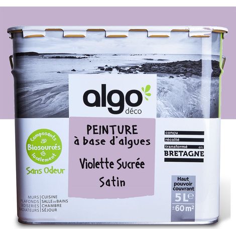 Peinture écologique Algo - Satin - Violette sucrée - 5L (1/5)