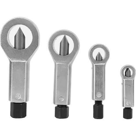 Outil de 4 pièces pour séparer les écrous cassés, endommagés, corrodés ou bloqués, 9-27 mm (1/5)