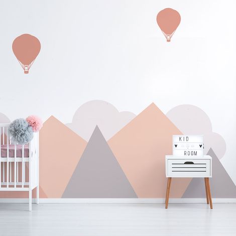 Stickers enfant montagnes géantes scandinaves Stockholm 80 x 105 cm (1/5)