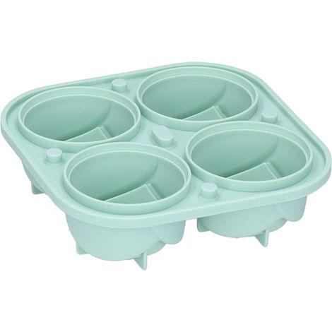4-teilige Eiswürfelform in Rosenform aus Silikon, hellgrün, für Küche und Bar (1/5)